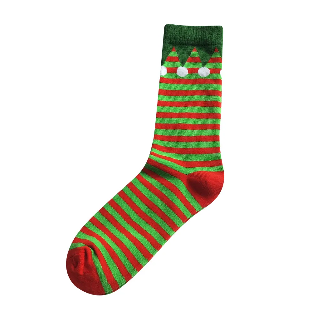 Рождественские носки для мужчин; зимние теплые хлопковые носки с рисунком; мужские носки в стиле хип-хоп; Рождественский подарок; дышащие носки; Calcetines Hombre - Цвет: F