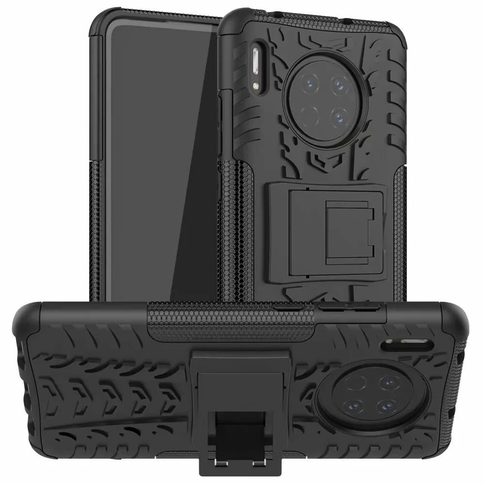 Defender Stand TPU PC Shockproof Protective Silicone Plastic Armor Case For Huawei P40 P20 P30 Lite Mate 20 30 Pro P Smart 2019 | Мобильные