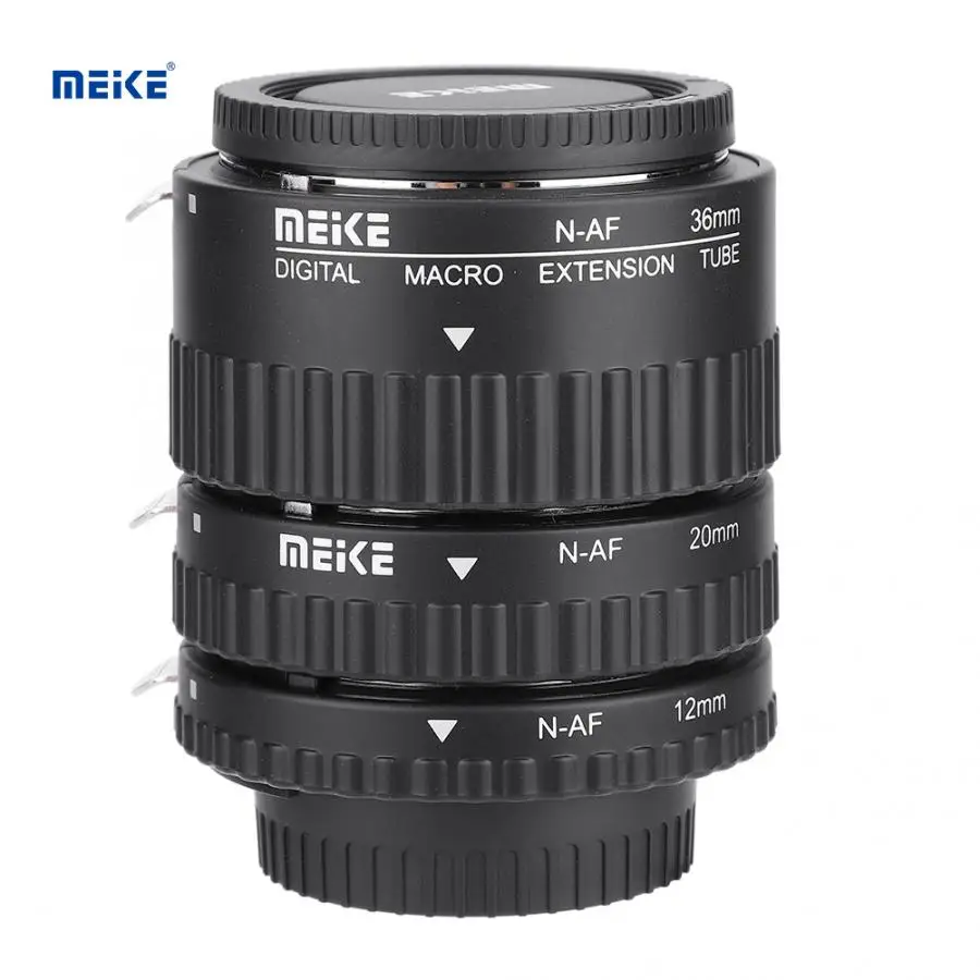 Автофокусировка Meike Макро Удлинитель объектива 12 мм + 20 36 для Nikon F Mount D3400 D5300 D7200 D850