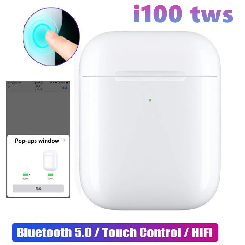 I100 Tws Clone Size 1: 1 Smart Sensor In-ear Detection Pop-up Wireless Bluetooth5.0 Headphone Pk W1 H1Chip Pk I30 I1000Tws