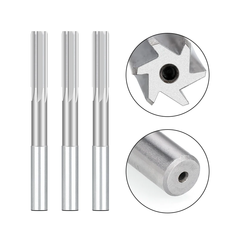 thumbnail image 2 of 8pc HSS Straight Shank Machine Reamer Set - Sizes 3,4,5,6,7,8,9,10mm For Drilling & Milling 2 of 14