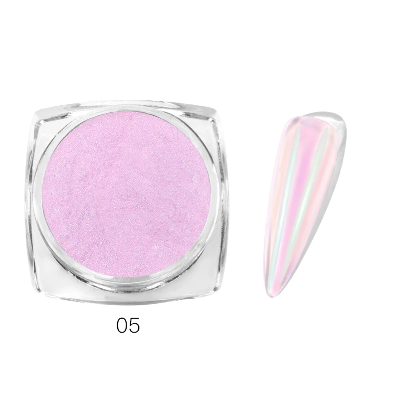 Сверкающий зеркальный блеск для ногтей, хромированный пигмент, 0,2 г, блестящая жемчужная пудра хамелеон, блестки для ногтей, украшения для дизайна ногтей - Цвет: AS05175