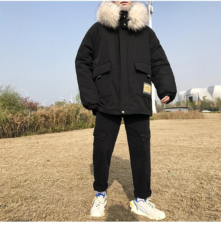 LAPPSTER, мужское плотное шерстяное пальто, зимняя куртка, мужская уличная куртка, негабаритная парка, Harajuku, корейская мода, дутая куртка INS