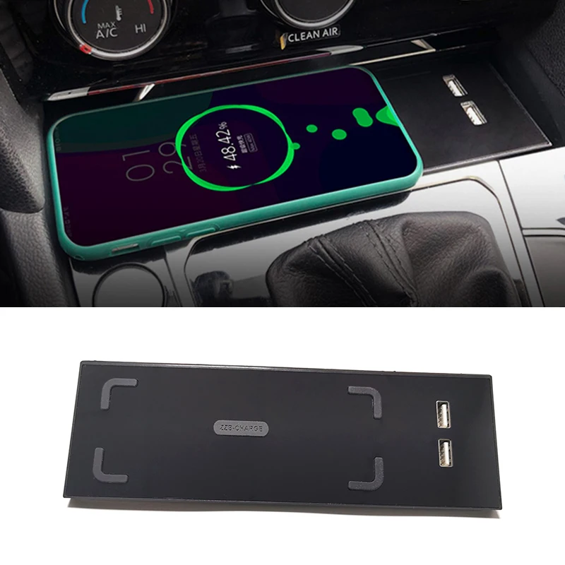 15W car QI wireless charging phone charger fast charging accessories for VW Passat B8 2014-2018 CC 2017 2018 2019 Arteon 2019
