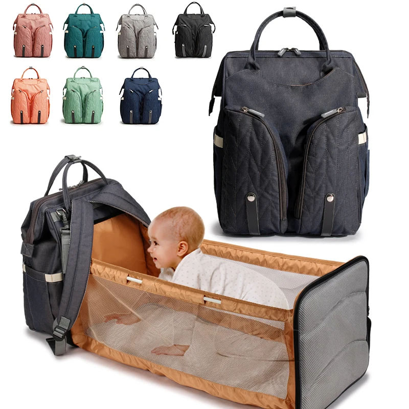

Large Capacity Mommy Bag Multifunctional Waterproof Maternity Backpack Baby Care Nappy Fold Crib Diaper Bags Nappy Backpacks