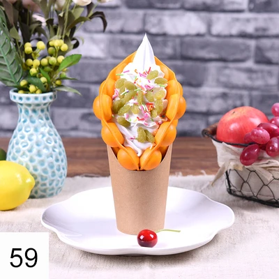 de comida janela exibição simulação bolha waffle
