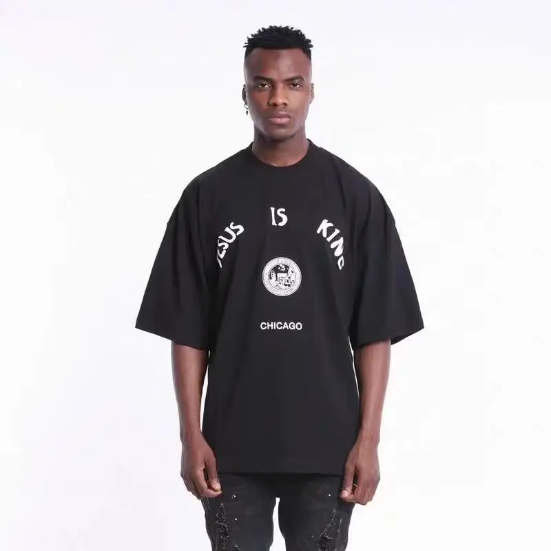 Футболка JESUS IS King 2020SS CHICAGO CITY 1837 мемориальный значок футболка Kanye West серия футболок