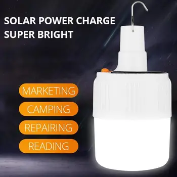 

Solar Charge Portable Rechargeable With remote control LED Bulb Lamp Emergency Night Light Market Outdoor Camping Light