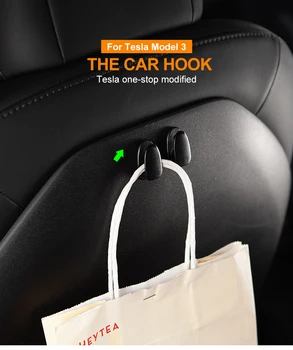 

3pcs ABS Car Seat Headrest Coat Hook Fit for Tesla Model 3 S X Y Backseat Firm Hanger Holder Accessories for Tesla Model Three