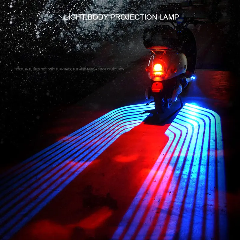 

2PCSX LED Motorcycle Angel Wings Light LED Welcome Lamp Driving Rock Light for Harley Truck Off Road (Ice Blue / white / Red)