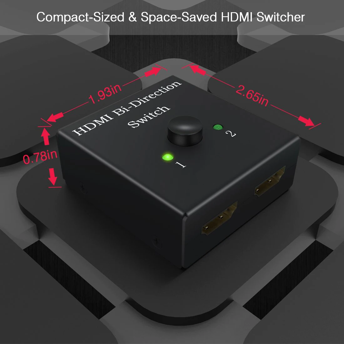 HDMI переключатель двухнаправленного 4K HDMI разветвитель 2X1 коммутатор для PS4 Roku Express поддерживает Ultra HD 4K 3D 1080P