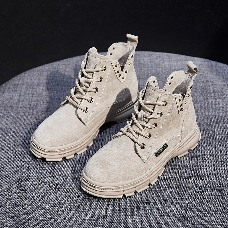 Botas mujer invierno/; обувь с круглым носком; женские ботинки на шнуровке с заклепками; винтажные Ботинки martin; мягкие удобные зимние ботильоны