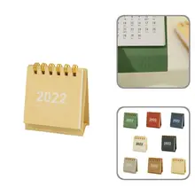 Mini kalendarz biurkowy przydatny 2022 czysty kolor mały kalendarz biurkowy długotrwały kalendarz miesięczny tanie tanio CN (pochodzenie) FAIRY Papier W stylu japońskim