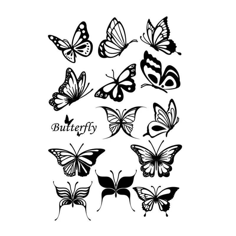 Vintage Butterfly Transparent Clear Stamp Diy Decorative Diary Journal