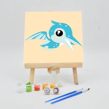 

DIY Paint Digital Oil Paintings By Numbers For Kids 20×20cm On Canvas Cartoon Dinosaur Pictures Acrylic Arts Children Coloring