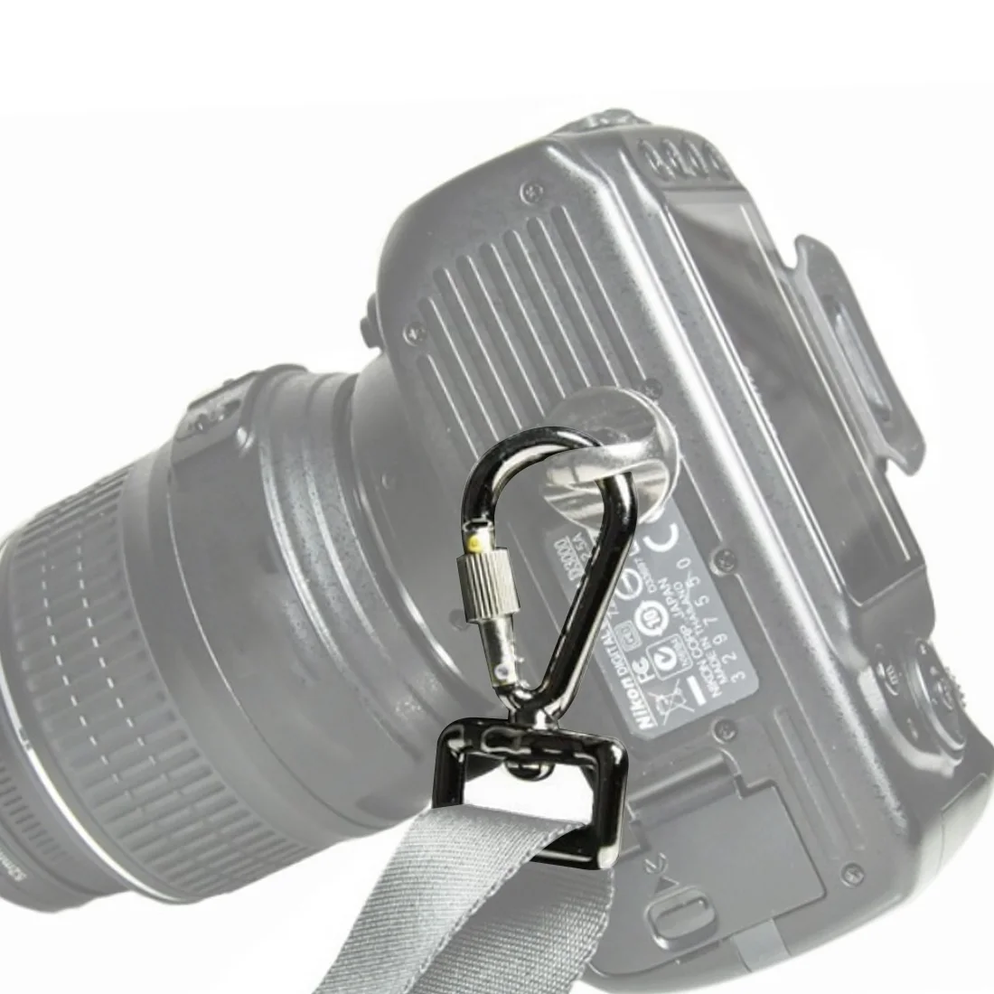 Camera Tripod 1/4" Screw Connecting Adapter Carabiner Hook Quick Release Set for Iconic Brand Nikon Iconic Brand DSLR Shoulder Sling Strap Belt