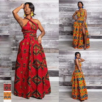 

Dashiki African Dresses for Women Evening Party Wear Wedding Print Formal Dress Ladies Clothes Femme 2019 Fashion Vestido Outfit