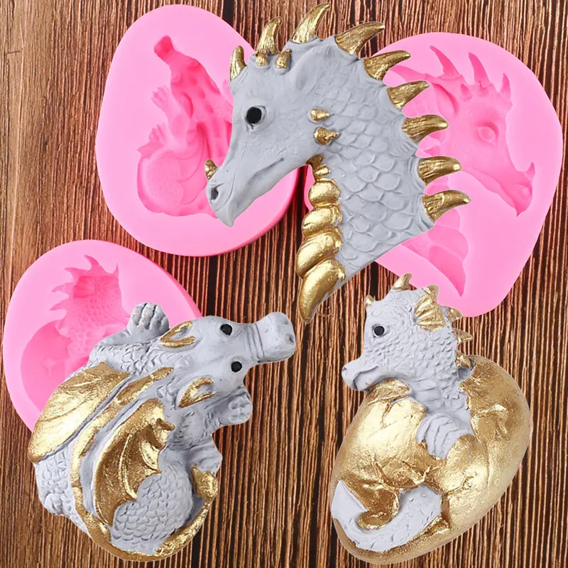 3D дракон динозавр пасхальное яйцо помадка Фотополимерная глина - Цена: 237,63 - 329,14 руб.