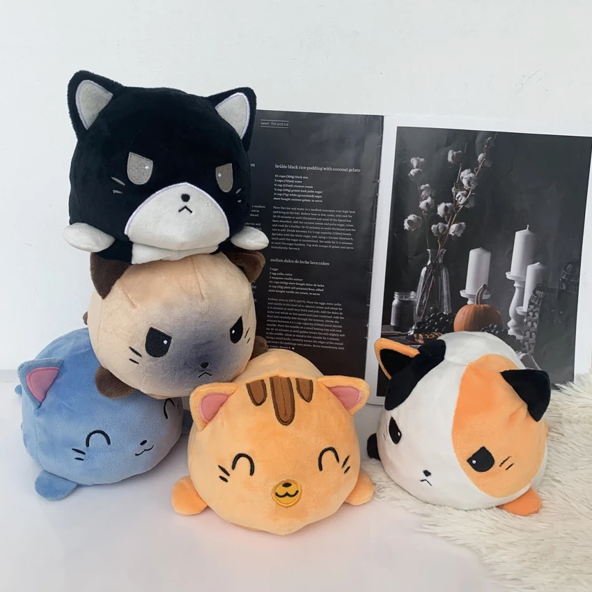 

Reversible Flip Cat Gato Stuffed Plush Doll Soft Simulation Reversible Plush Toy Color Chapter Plush Doll Filled Plush Child Toy