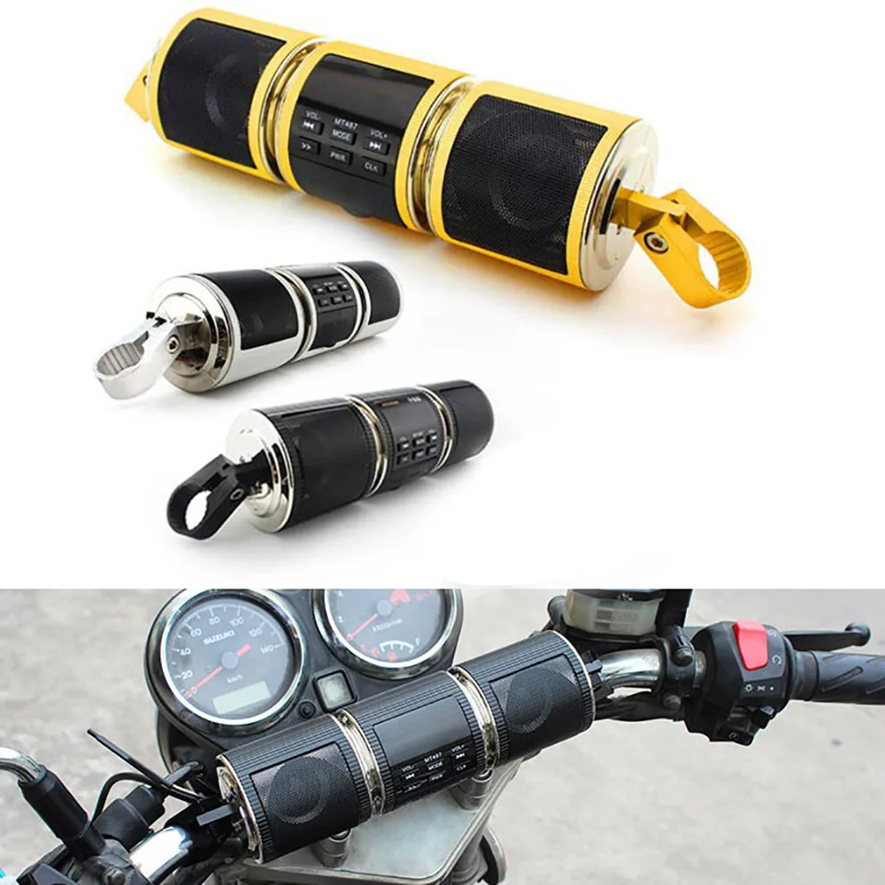 TiOODRE Bluetooth Motorcycle Stereo Speaker Motorbike MP3 Music Player FM Radio Adjustable Bracket Waterproof LED Display |