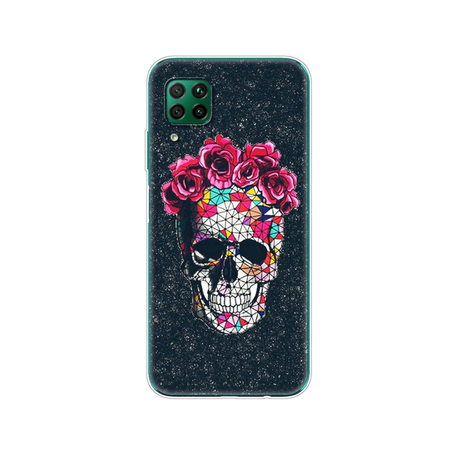 For Huawei P40 Lite 4G 5G Soft TPU Silicon Phone Cover For Huawei P40 Lite E P40Lite Bumper Coque Skin shockproof black