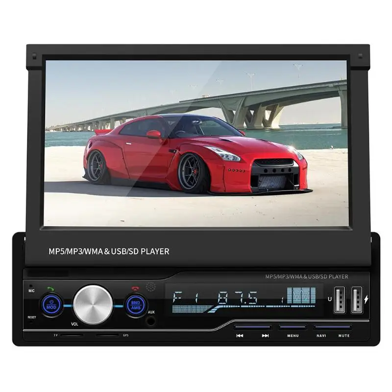 T100G 7 дюймов Автомобильный стерео MP5 плеер RDS FM AM радио Bluetooth USB AUX головное устройство лучше микрофоном ручного транспортного средства