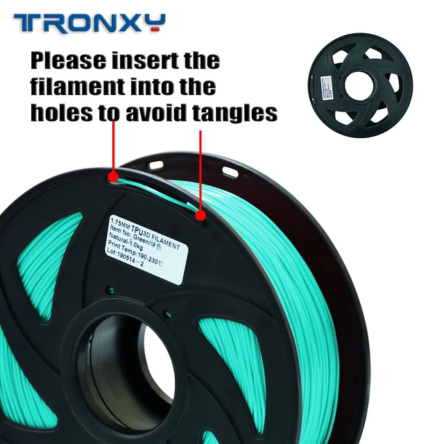 3D Flexible Blue TPU Filament 1.75 mm, 2.2 LBS (1KG) – Tronxy 3D Printers  Official Store