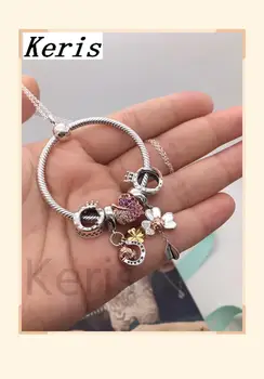 

High Quality 1:1 100% Silver Rose Gold Leaf Pendant Gift Preferred Free Package