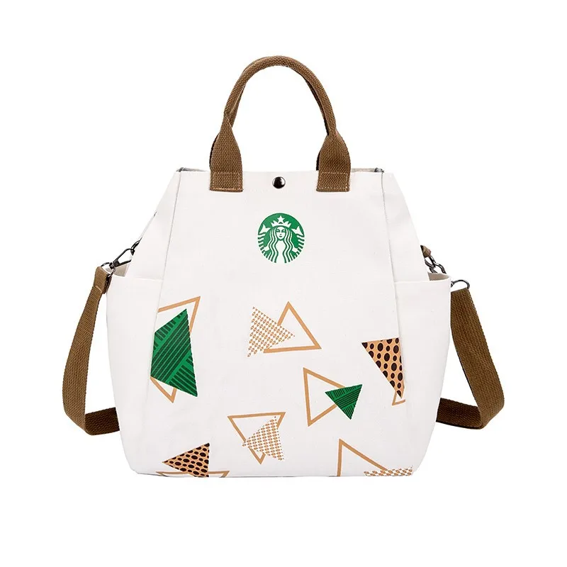 

Japanese Korean New Style Spring And Summer Large Capacity Hand Canvas Bag Korean-style Versitile Fashion Verticle Square Printe