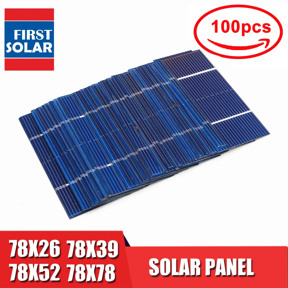 100pcs / lot 156 Solar Cells Panel DIY Charger Polycrystalline Battery Charge Silicon Sunpower 5/6 inch Mono Poly | Электроника