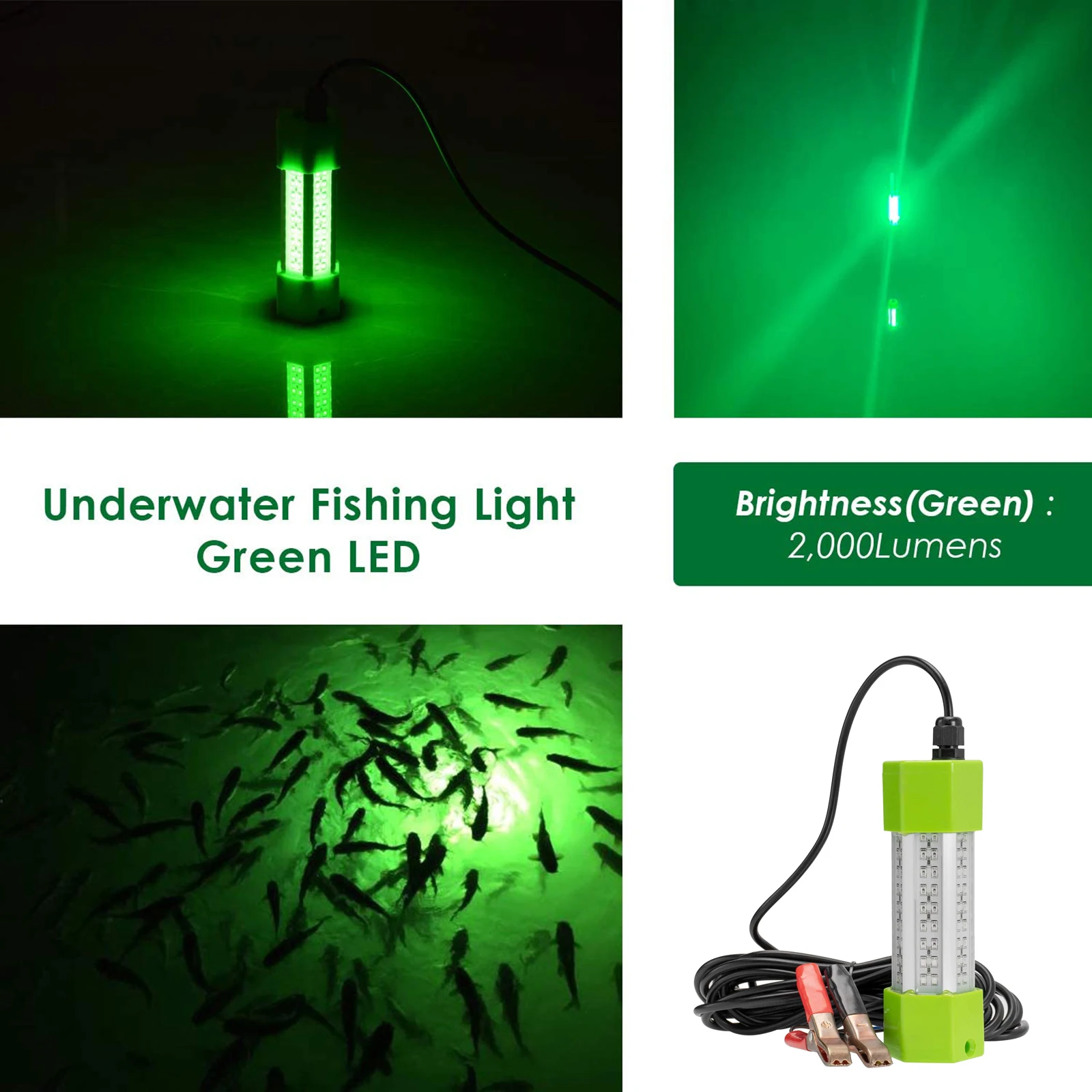 70W 12V Green High Power LED Fishes Attracting Lure Submersible