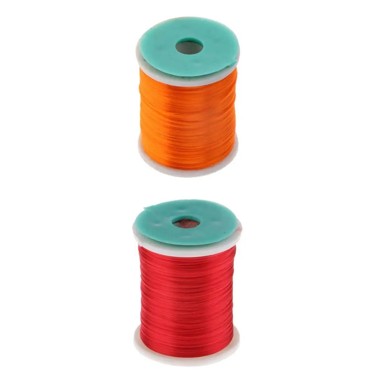 2Pcs 210 Denier Fly Tying Thread Fishing Flies Streamer Tying Accessory 250m Orange Red