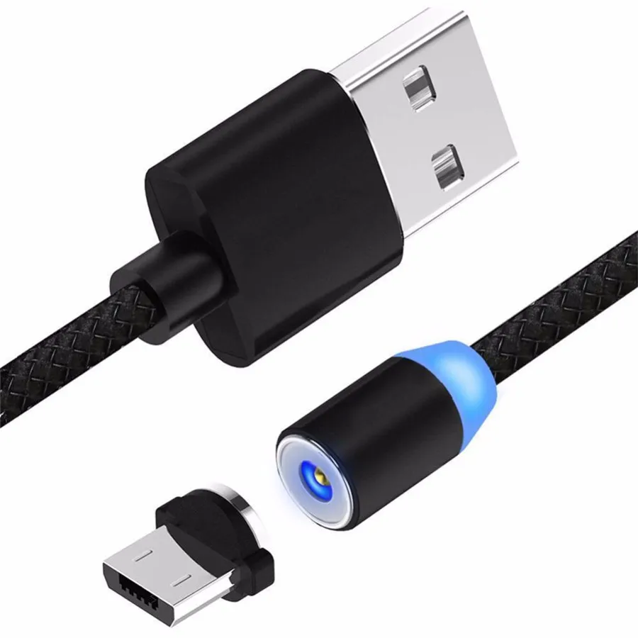Магнитный микро-usb-кабель Android для IPhone X XS 8 7 Plus samsung мобильный телефон Быстрая зарядка usb type C зарядный кабель провод шнур