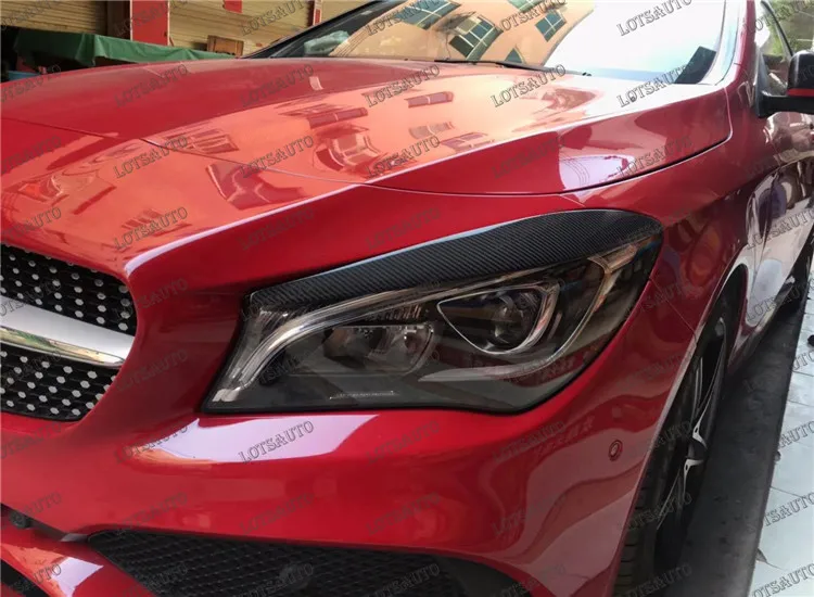 Для Benz CLA W117 лампа из углеродного волокна капота CLA 180 200 220 260 CLA углеродного волокна для бровей