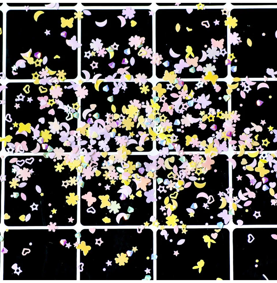 10 г Звезда блестки для рукоделия пушистые поставки слаймов дизайн ногтей Декор Сверкающее сердце форма блесток DIY игрушки талисманы