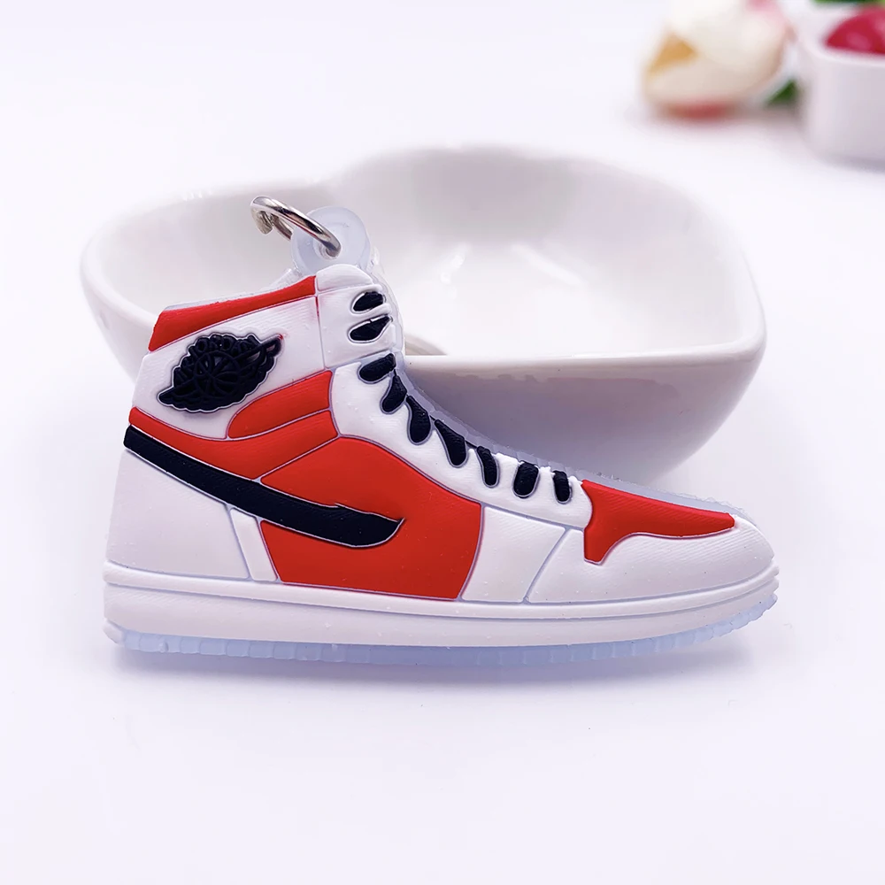 Милый брелок для ключей Mini Jordan1, брелок для обуви, подарок для женщин, мужчин и детей, модный брелок Max 1, баскетбольные кроссовки Porte Clef - Цвет: K0078-6