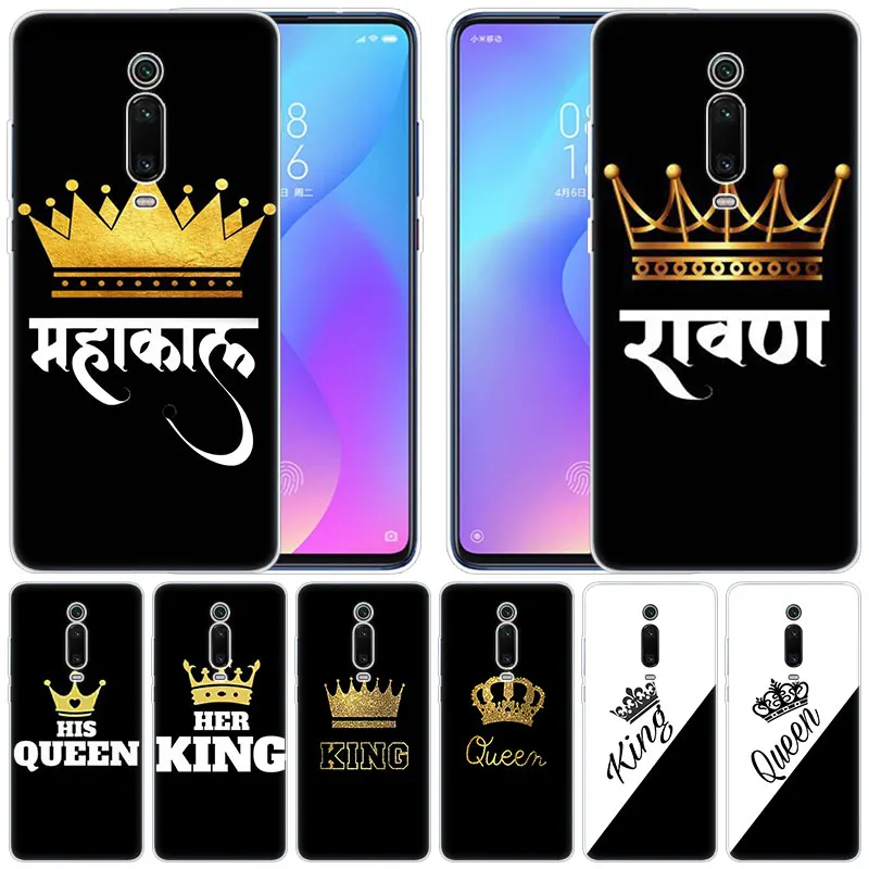 Best luxury Silicone Case Crown King Queen princess for Xiaomi Pocophone F1 Mi 9T Pro CC9 CC9E 9 9SE 8 A3 A2 Lite A1 5X 6X Mix3 Play