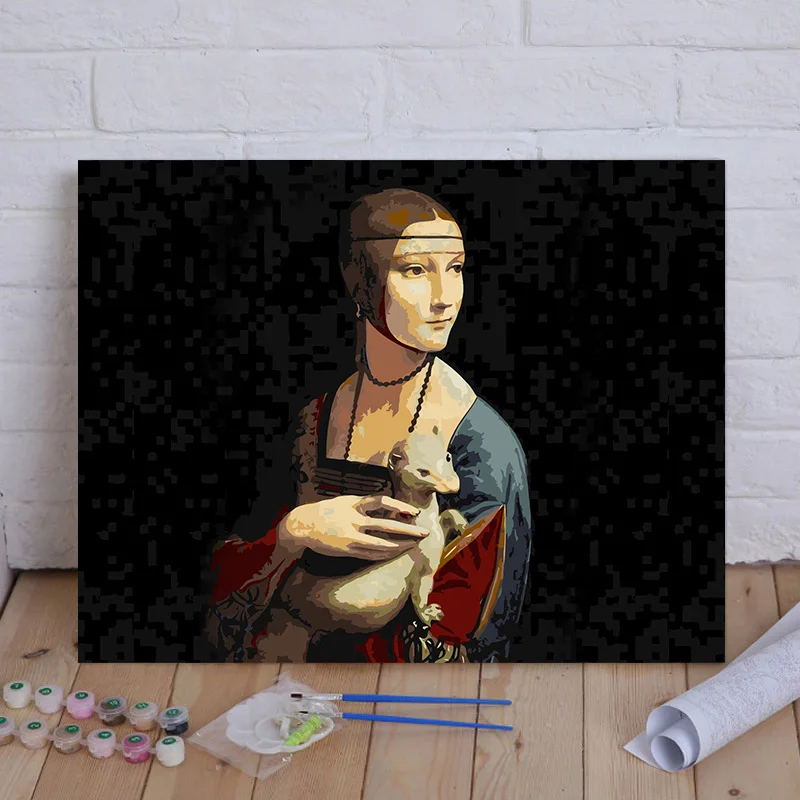 

Frame Diy Painting By Numbers Figure Picture Wall Art Canvas Painting Acrylic Paint By Numbers Kit For Home Decoration