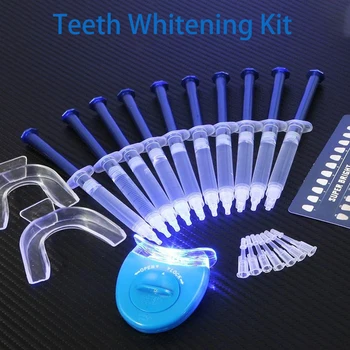 

Teeth Whitening Kit Peroxide Dental Bleaching System Oral Gel Kit Teeth Whitening With LED Light Home Use