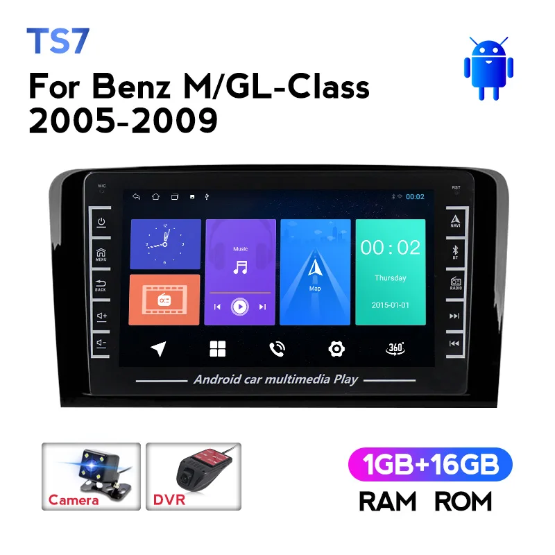 Android Carplay WIFI GPS FM Car Auto Radio For Benz M-Class GL-Class 2005-2009 DSP IPS 1080P Video Player Multimedia Navigation |