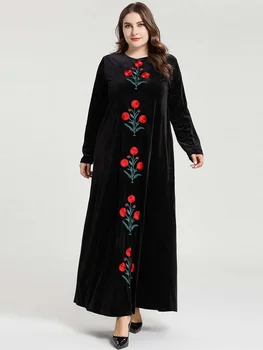 

Velvet Dubai Abaya Turkey Islamic Clothing Arabic Hijab Muslim Dress Caftan Kaftans Tesettur Elbise Robe Musulmane Longue
