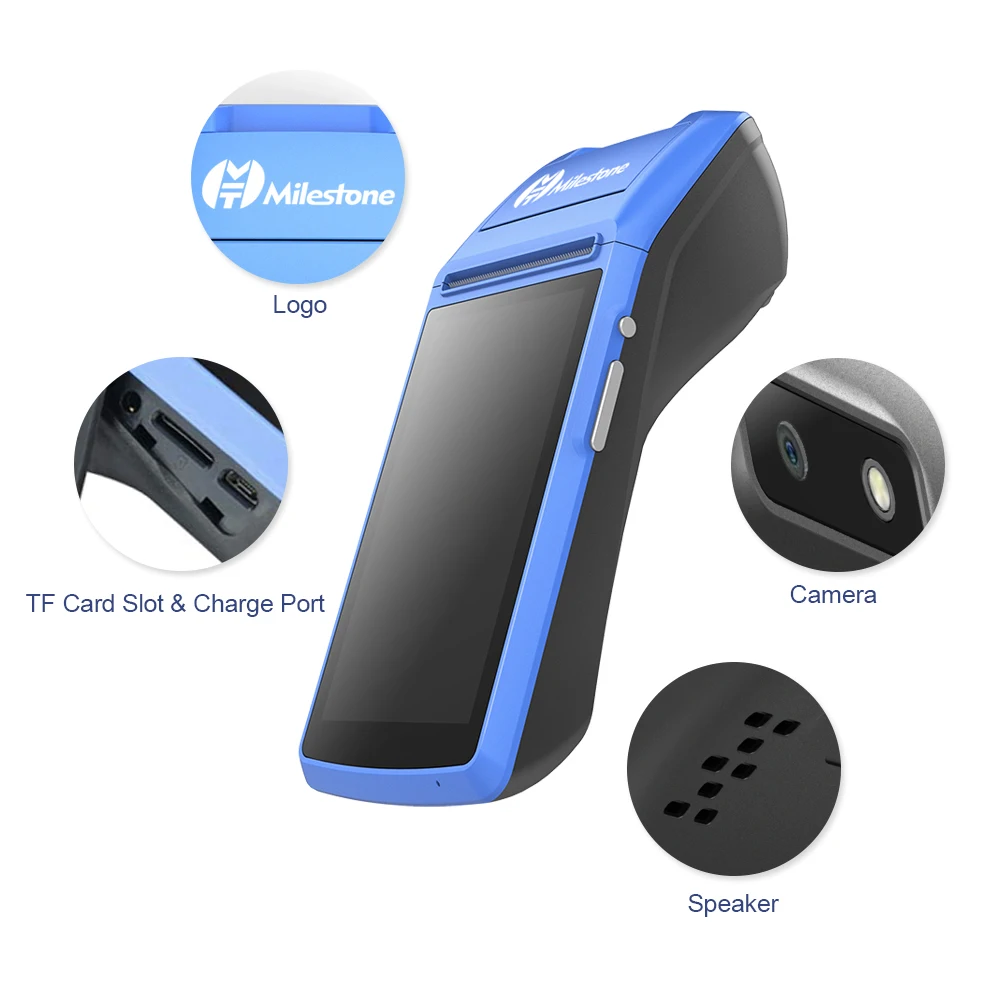 MHT-M1 POS терминал Поддержка ОС Android 6,0 чековый принтер с 2,4G, Wi-Fi, BT и Камера 5 дюймов ЖК-дисплей Экран 5MP Автофокус