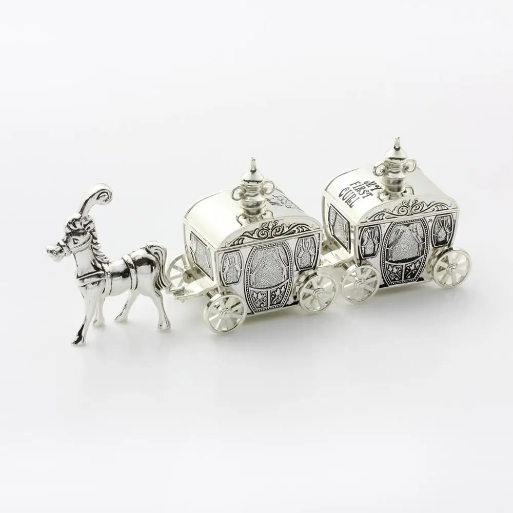 Silver Baby First Tooth and Curl Hair Keepsake Box Milk Teeth Storage Box for Boys and Girls Kids Birthday Present