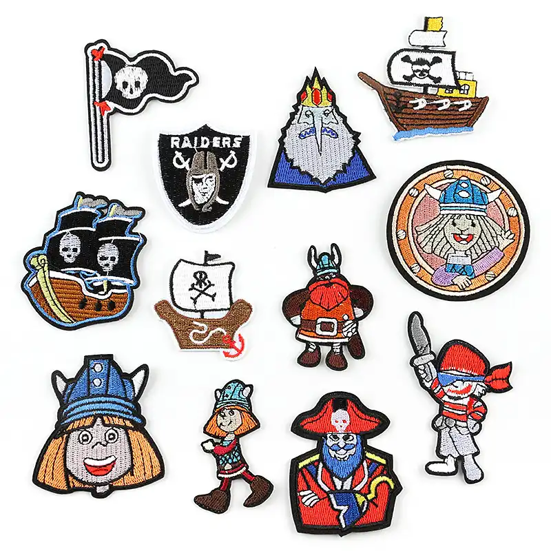Funny Cute Pirates Series Appliques Priate Boat Flag Captain Of Caribbean Cartoon Iron On Patches For Apparel Accessories Aliexpress