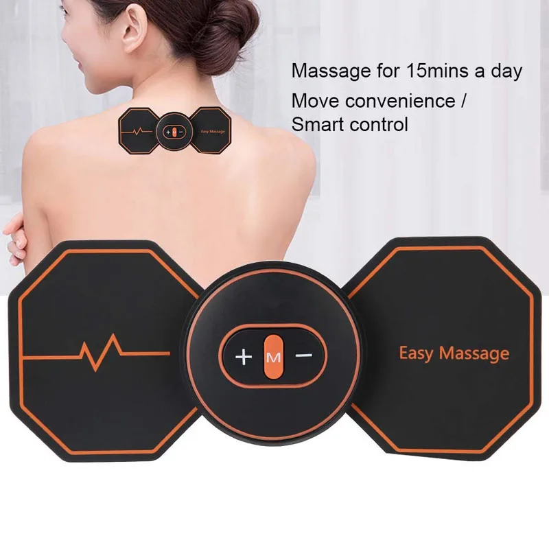 Мини-массажер для шеи, электрический дизайн бабочки, умный EMS стимулятор мышц, массаж спины, шейный массаж, облегчение боли в спине, забота о здоровье