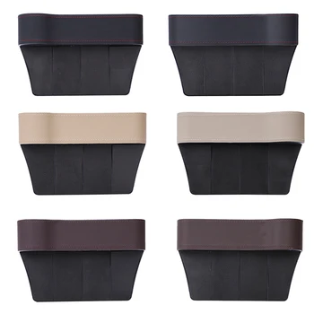 

Storage Box Car Organizer Seat PU Case Pocket Car Seat Side Slit for Wallet Phone Coins Cigarette Keys Cards For Universal