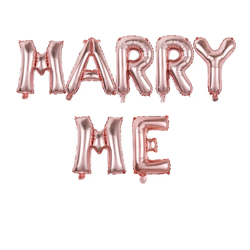 8 шт золотых серебряных букв фольгированные шары MARRY ME День Святого Валентина Помолвочные вечерние свадебные украшения воздушный надувной воздушный шар Globos - Цвет: 7pcs