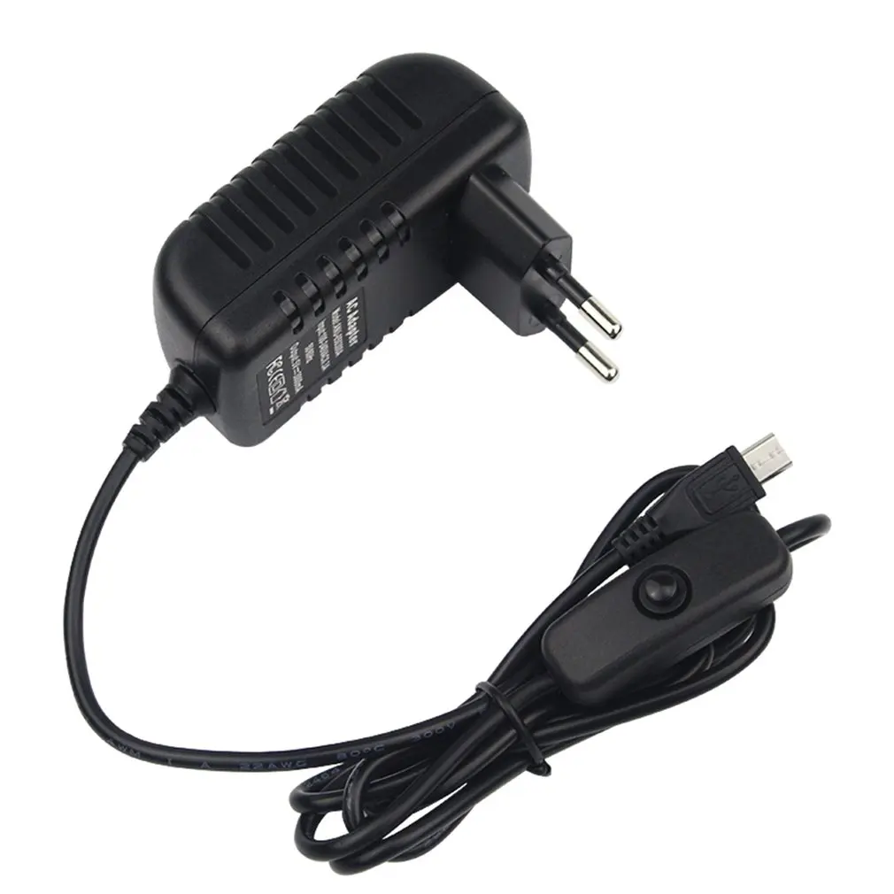 5 в 3A Питание Зарядное устройство с адаптером переменного тока Micro USB кабель с Мощность включения/выключения для Raspberry Pi 3 pro Модель B+ плюс