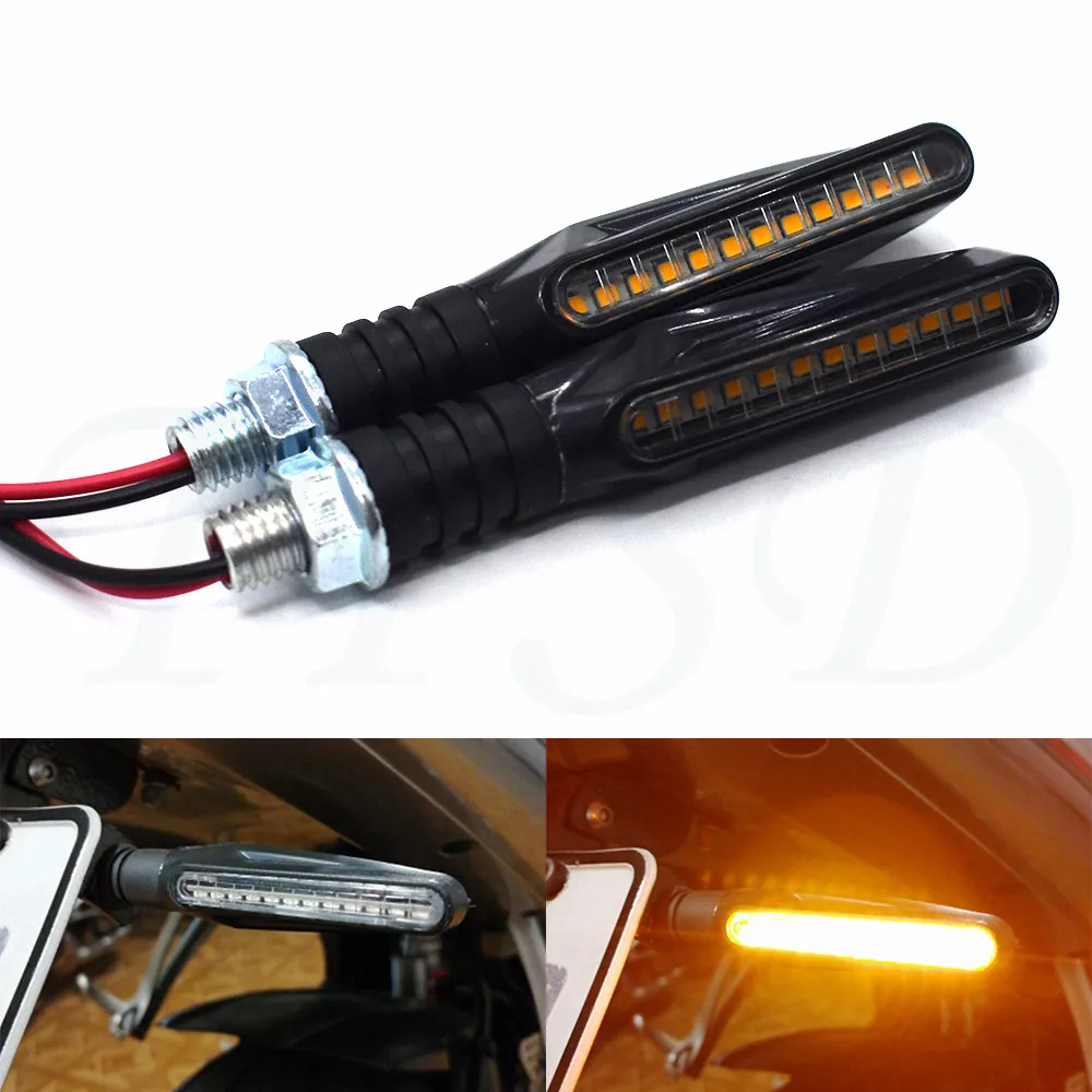 

4pcs LED Motorcycle Turn Signal Lights Flowing Flashing Motorbike Indicator Blinker Moto Tail Lights Signal Lamp for Hyosung