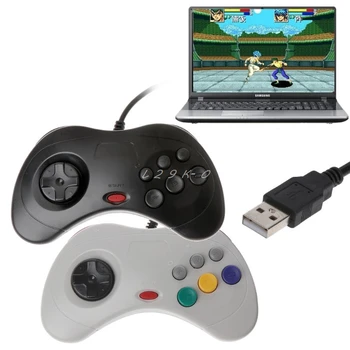 

1PC USB Classic Gamepad Controller Wired Game Controller Joypad for Sega Saturn PC USB Gamepad Controller